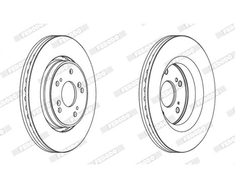 Brake Disc PREMIER Coat+ disc DDF1820C Ferodo, Image 2