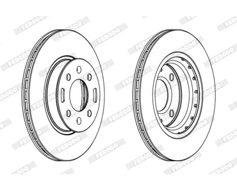 Brake Disc PREMIER Coat+ disc DDF1840C Ferodo, Image 2