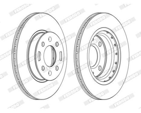 Brake Disc PREMIER Coat+ disc DDF1840C Ferodo, Image 3