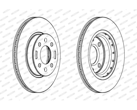 Brake Disc PREMIER Coat+ disc DDF1840C Ferodo, Image 3