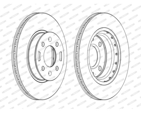 Brake Disc PREMIER Coat+ disc DDF1840C Ferodo, Image 3