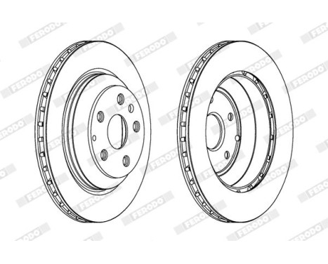 Brake Disc PREMIER Coat+ disc DDF1855C-1 Ferodo