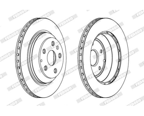 Brake Disc PREMIER Coat+ disc DDF1855C-1 Ferodo
