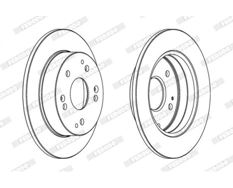 Brake Disc PREMIER Coat+ disc DDF1861C Ferodo, Image 2