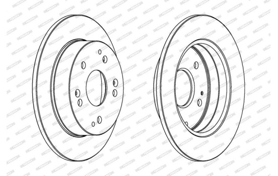 Brake Disc PREMIER Coat+ disc DDF1861C Ferodo, Image 2
