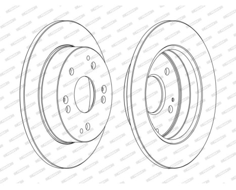 Brake Disc PREMIER Coat+ disc DDF1861C Ferodo, Image 3