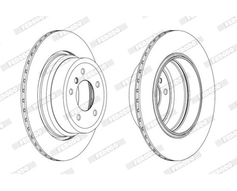 Brake Disc PREMIER Coat+ disc DDF1868C-1 Ferodo, Image 2