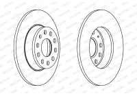 Brake Disc PREMIER Coat+ disc DDF1895C Ferodo