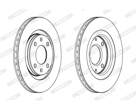 Brake Disc PREMIER Coat+ disc DDF192C Ferodo, Image 2