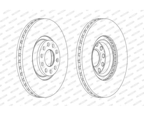 Brake Disc PREMIER Coat+ disc DDF1983C-1 Ferodo