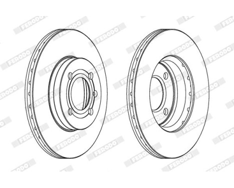 Brake Disc PREMIER Coat+ disc DDF207C Ferodo, Image 2