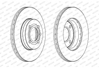 Brake Disc PREMIER Coat+ disc DDF207C Ferodo