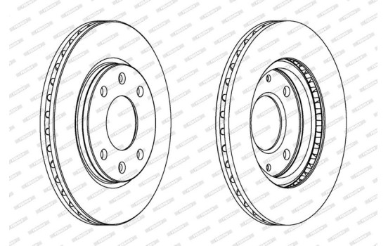 Brake Disc PREMIER Coat+ disc DDF214C Ferodo