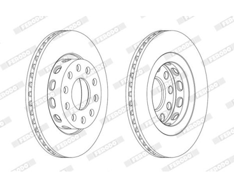 Brake Disc PREMIER Coat+ disc DDF2181C Ferodo, Image 2