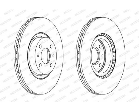 Brake Disc PREMIER Coat+ disc DDF220C Ferodo, Image 2