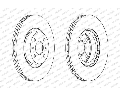 Brake Disc PREMIER Coat+ disc DDF220C Ferodo