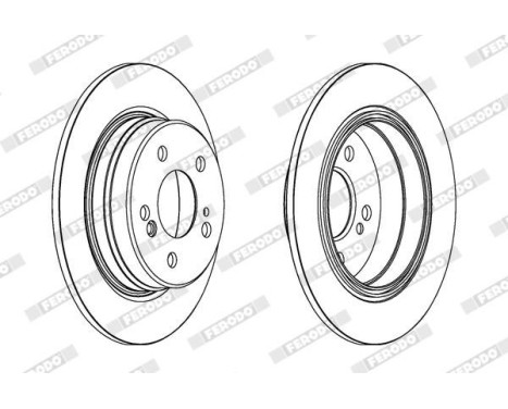 Brake Disc PREMIER Coat+ disc DDF224C Ferodo, Image 2