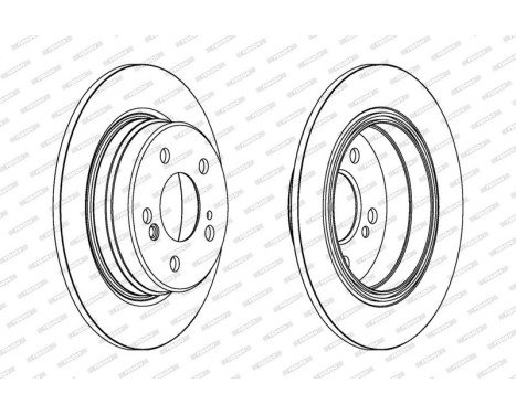 Brake Disc PREMIER Coat+ disc DDF224C Ferodo, Image 2