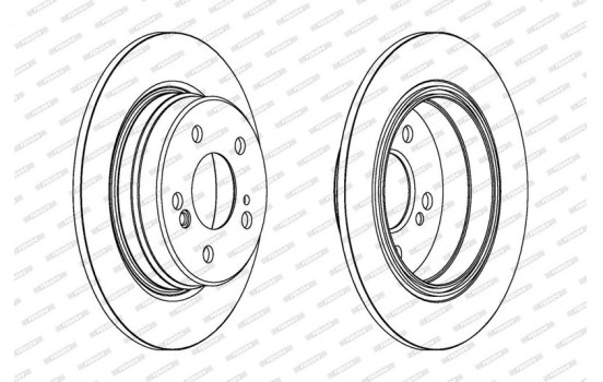 Brake Disc PREMIER Coat+ disc DDF224C Ferodo, Image 2