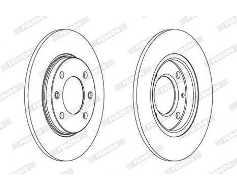 Brake Disc PREMIER Coat+ disc DDF244C Ferodo, Image 2