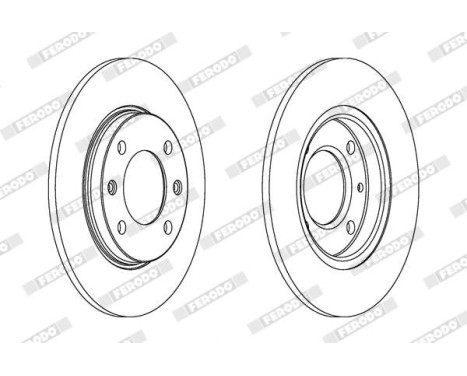 Brake Disc PREMIER Coat+ disc DDF244C Ferodo