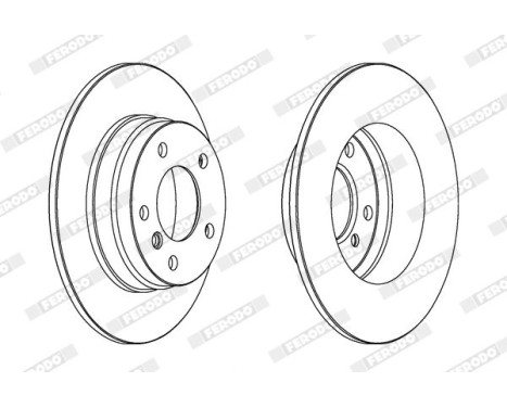 Brake Disc PREMIER Coat+ disc DDF249C Ferodo, Image 2