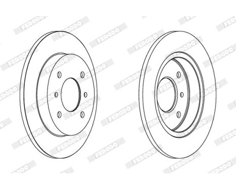 Brake Disc PREMIER Coat+ disc DDF267C Ferodo, Image 2