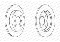 Brake Disc PREMIER Coat+ disc DDF267C Ferodo