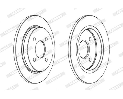 Brake Disc PREMIER Coat+ disc DDF281C Ferodo, Image 2