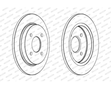 Brake Disc PREMIER Coat+ disc DDF281C Ferodo