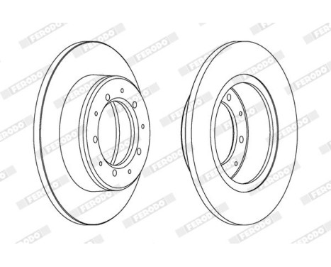 Brake Disc PREMIER Coat+ disc DDF283C Ferodo, Image 2