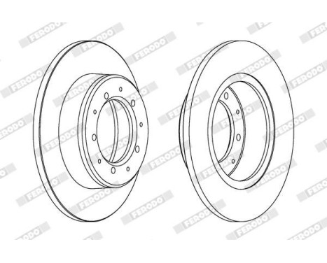 Brake Disc PREMIER Coat+ disc DDF283C Ferodo, Image 3