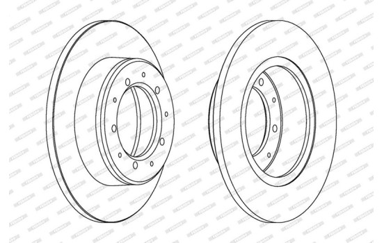 Brake Disc PREMIER Coat+ disc DDF283C Ferodo, Image 2