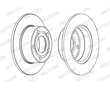 Brake Disc PREMIER Coat+ disc DDF321C Ferodo, Image 2