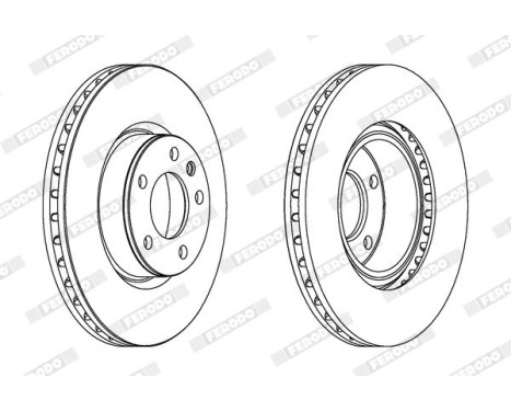 Brake Disc PREMIER Coat+ disc DDF330C Ferodo, Image 2