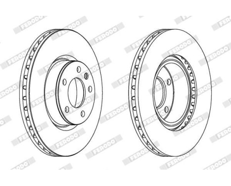 Brake Disc PREMIER Coat+ disc DDF330C Ferodo, Image 3