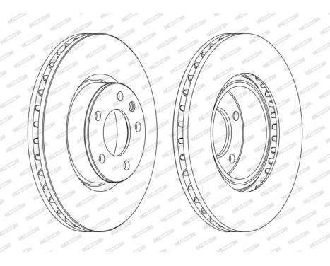 Brake Disc PREMIER Coat+ disc DDF330C Ferodo, Image 3