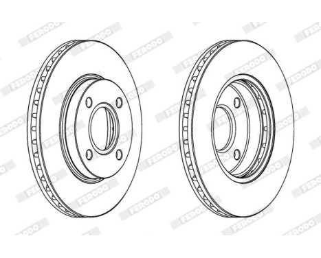 Brake Disc PREMIER Coat+ disc DDF364C Ferodo, Image 2