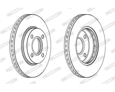 Brake Disc PREMIER Coat+ disc DDF364C Ferodo, Image 2