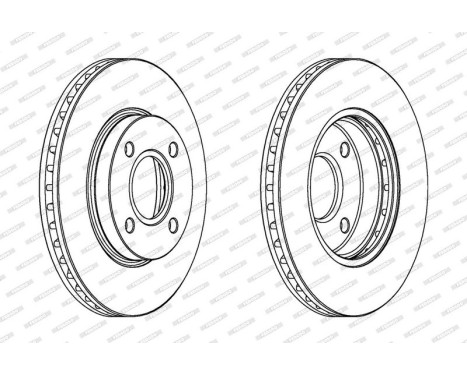Brake Disc PREMIER Coat+ disc DDF364C Ferodo, Image 2