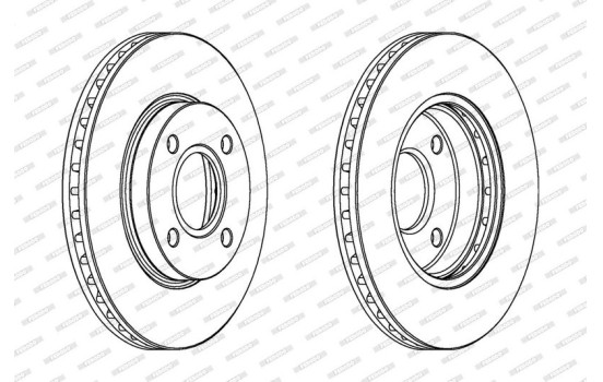 Brake Disc PREMIER Coat+ disc DDF364C Ferodo, Image 2