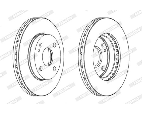 Brake Disc PREMIER Coat+ disc DDF393C Ferodo, Image 2