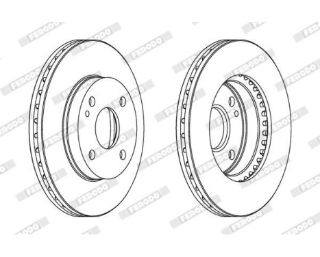 Brake Disc PREMIER Coat+ disc DDF393C Ferodo, Image 2