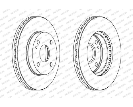 Brake Disc PREMIER Coat+ disc DDF393C Ferodo, Image 2