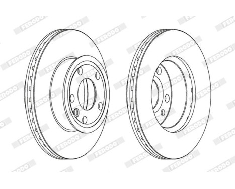 Brake Disc PREMIER Coat+ disc DDF427C Ferodo, Image 2