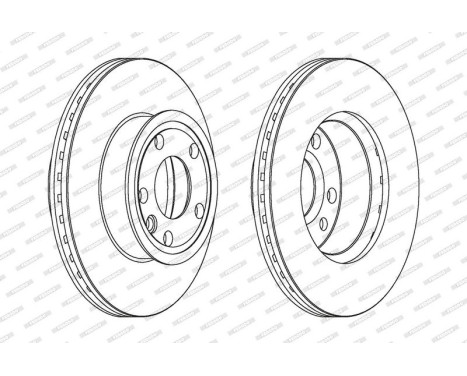 Brake Disc PREMIER Coat+ disc DDF427C Ferodo, Image 2