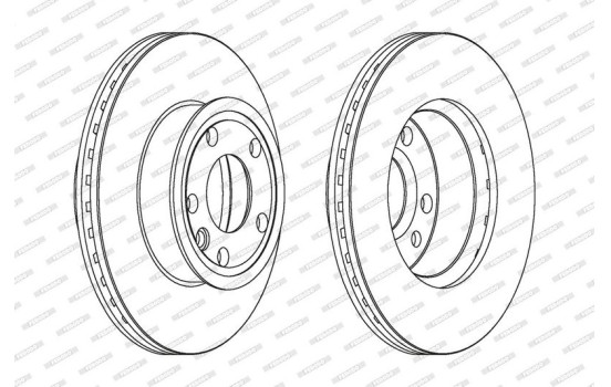 Brake Disc PREMIER Coat+ disc DDF427C Ferodo, Image 2