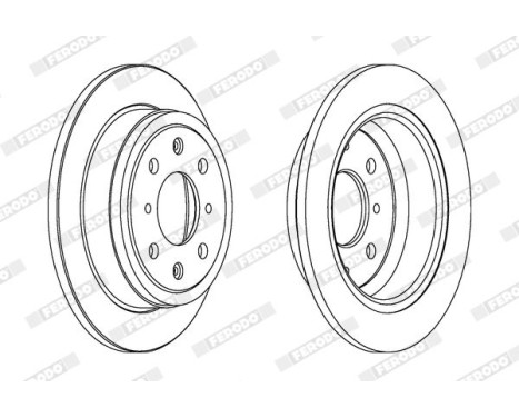 Brake Disc PREMIER Coat+ disc DDF468C Ferodo, Image 3