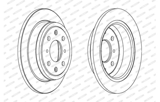 Brake Disc PREMIER Coat+ disc DDF468C Ferodo, Image 2