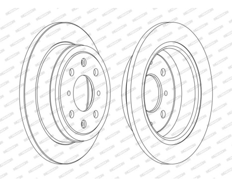Brake Disc PREMIER Coat+ disc DDF468C Ferodo, Image 3